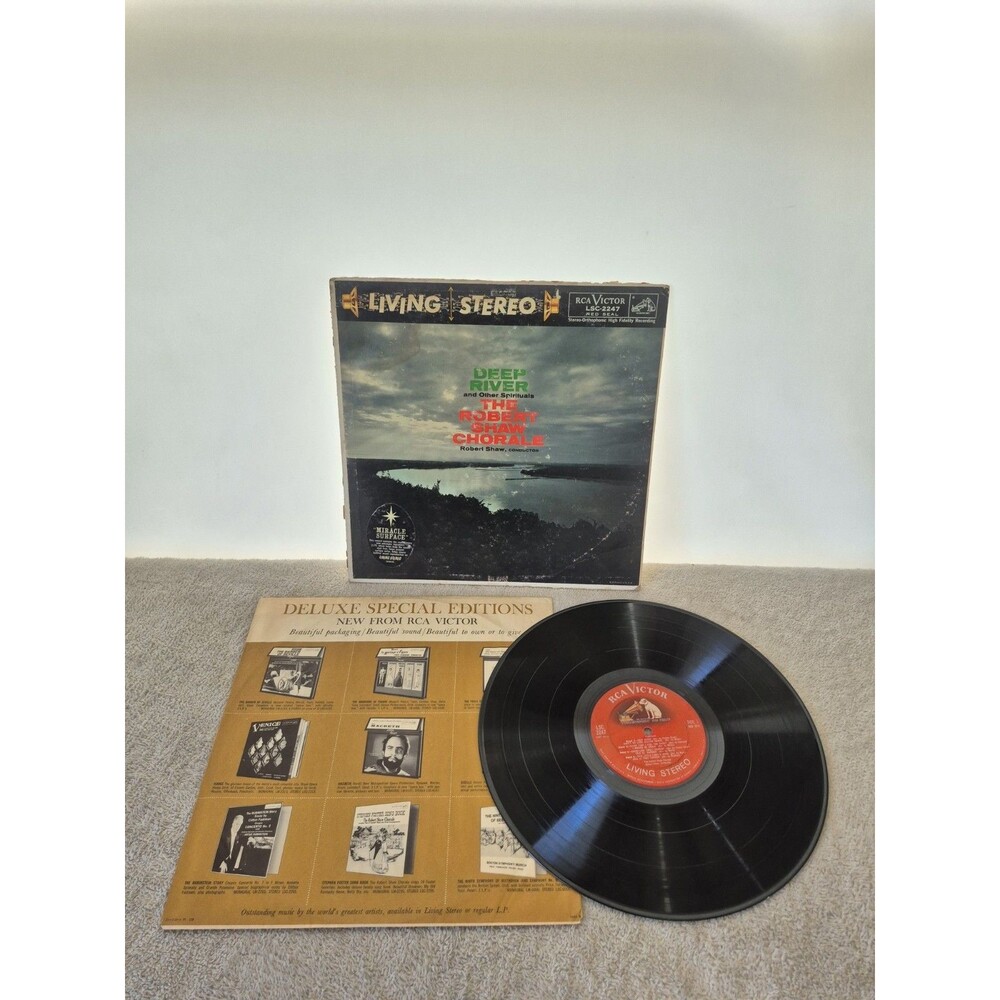 Robert Shaw Chorale - Deep River LP Record 1958 RCA Shaded Dog Living Stereo